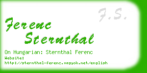 ferenc sternthal business card